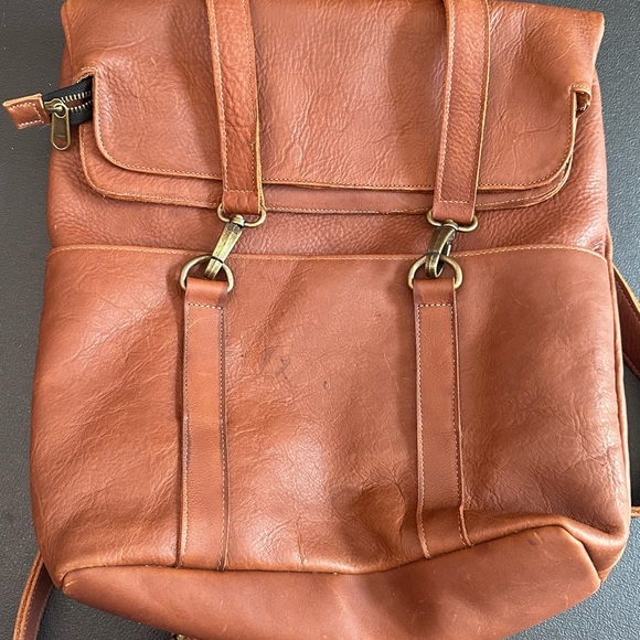 Brown Leather Backpack main image 14